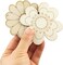 32 Pack Wood Flower Cutouts Unfinished Wooden Flower Hanging Ornaments DIY Flower Craft Gift Tags for Thanksgiving Christmas Home Party Decoration Craft Project